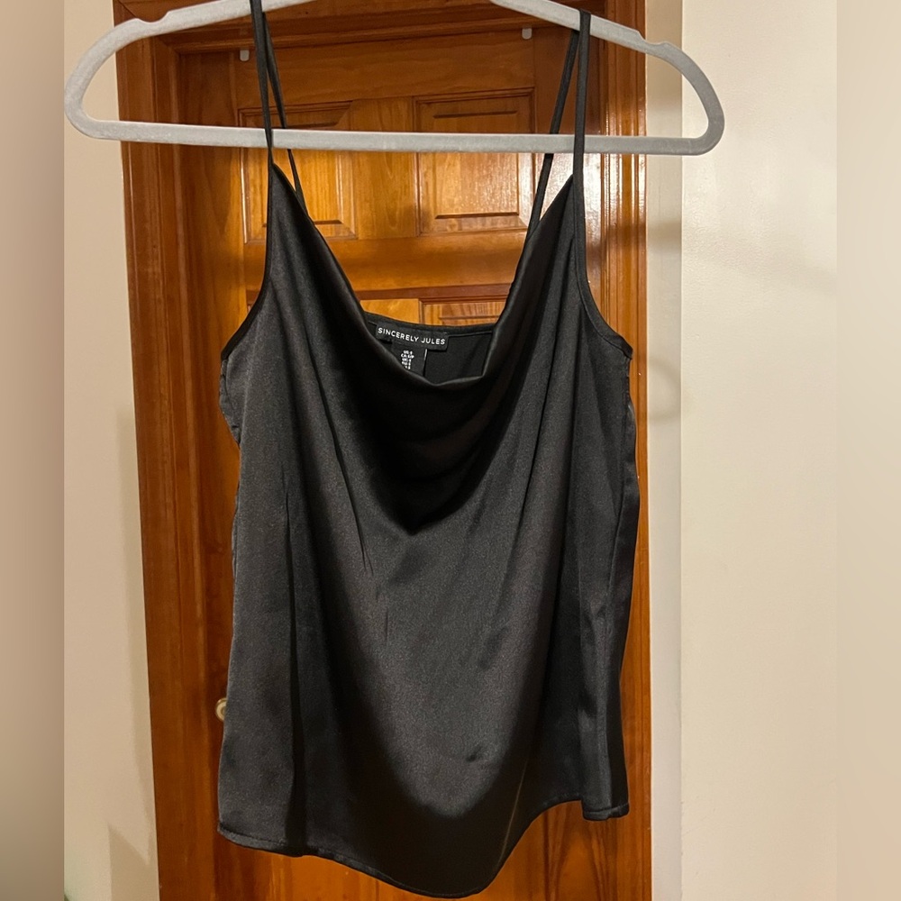 Black Silk Top